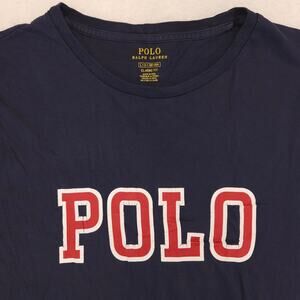 Polo Ralph Lauren Casual Crew Neck Short Sleeve T Shirt Mens Size L Navy Blue